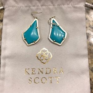 Teal Kendra Scott earrings